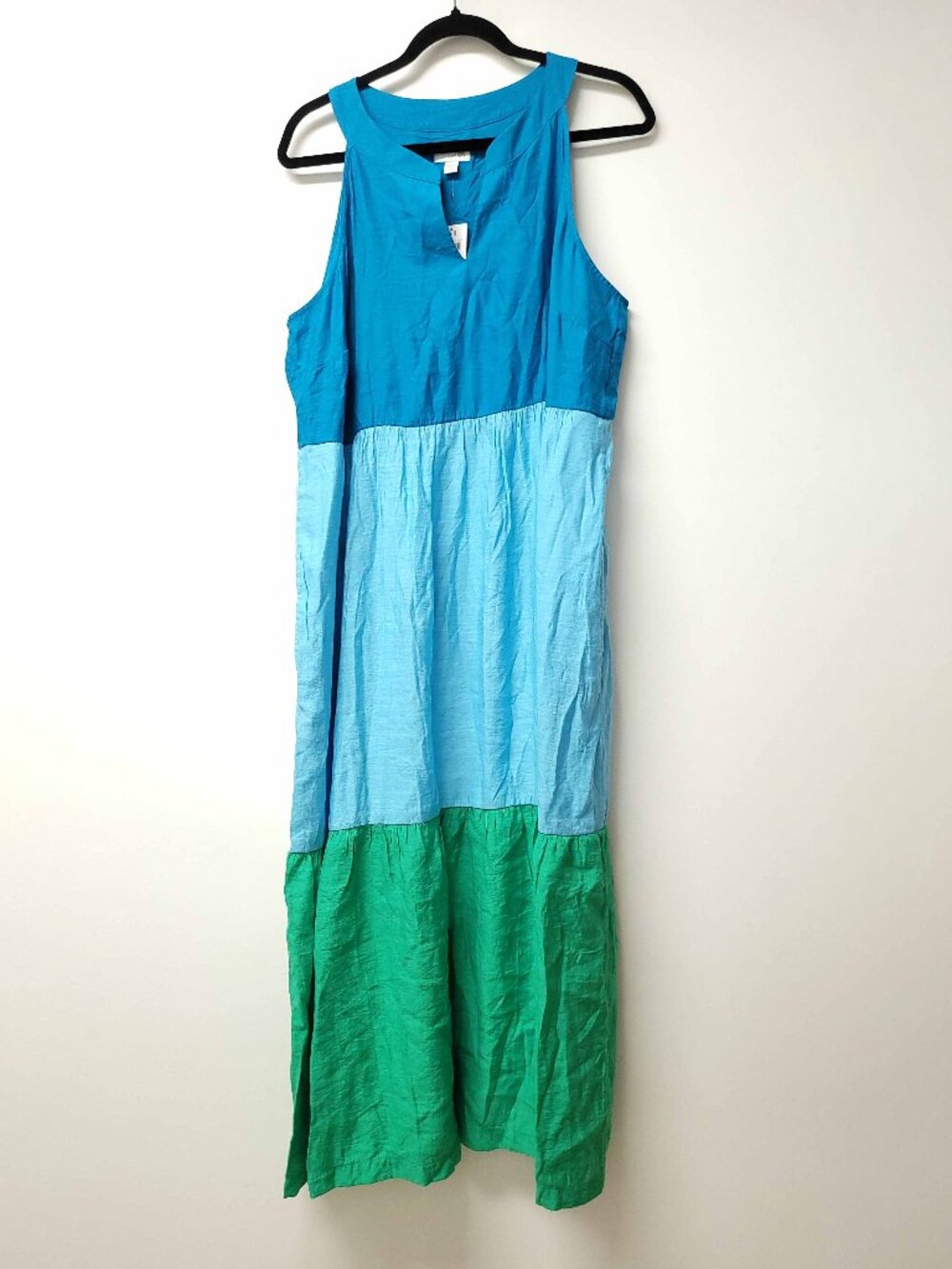 NWT J. Jill Sleeveless Color Block Midi Dress Lined